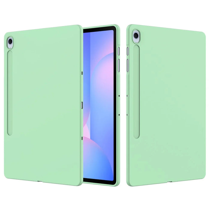 For Samsung Galaxy Tab S10 FE+ Case Liquid Silicone Anti-Scratch Tablet Cover - Green - 2