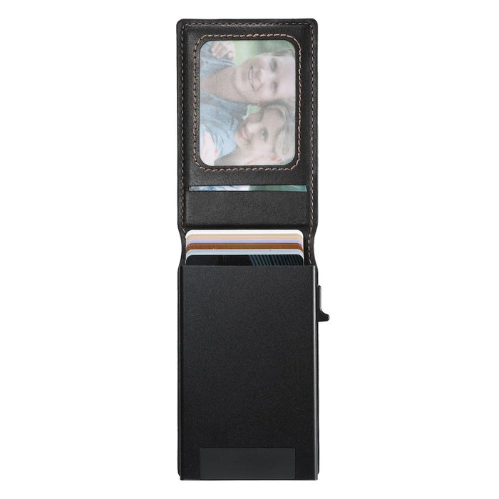 SUTENI H19 For Google Pixel 10 / 10 Pro Magnetic Case Waxy Texture Card Slots Leather Back Phone Cover - Black - 2