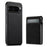 SUTENI H19 For Google Pixel 10 / 10 Pro Magnetic Case Card Holder Kickstand Litchi Texture Leather Back Cover - Black - 4