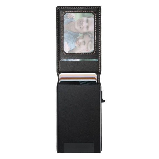 SUTENI H19 For Google Pixel 9 / 9 Pro Magnetic Case Waxy Texture Card Slots Leather Back Phone Cover - Black - 2