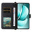 For Realme C71 4G Case with Shoulder  /  Wrist Strap Leather Phone Cover Stand Wallet - Black - 2