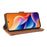 For TCL 605 4G / 60 SE Case with Shoulder  /  Wrist Strap Leather Phone Cover Stand Wallet - Brown - 3