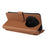 For TCL 605 4G / 60 SE Case with Shoulder  /  Wrist Strap Leather Phone Cover Stand Wallet - Brown - 4