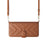 For TCL 605 4G / 60 SE Case with Shoulder  /  Wrist Strap Leather Phone Cover Stand Wallet - Brown - 7