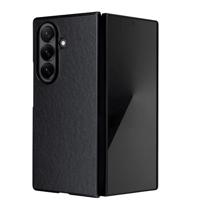 For Samsung Galaxy Z Fold7 5G Case PU Leather Hard PC Protective Phone Cover - Black - 4