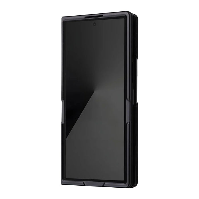 For Samsung Galaxy Z Fold7 5G Case PU Leather Hard PC Protective Phone Cover - Black - 6