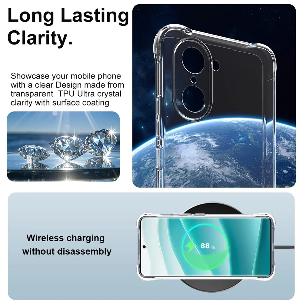 IMAK For OnePlus Nord CE5 5G / Ace 5 Racing 5G Case TPU Phone Cover Airbag Shockproof Protection - Transparent - 5