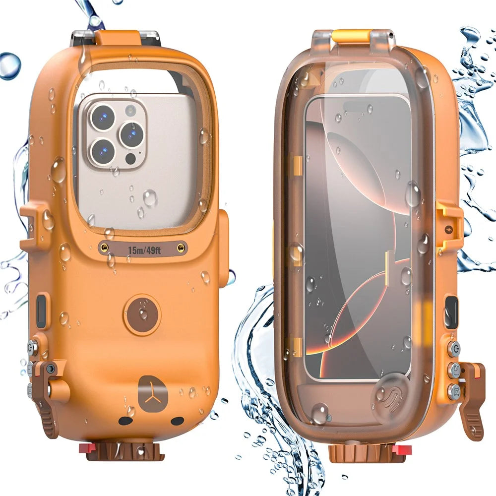 Universal 15m Depth Waterproof Diving Case IPX8 Bluetooth Compatible Cellphone Shell for Phones Up to 7 Inch - 1