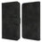 Wallet Case for iPhone SE (2022) / (2020) / 8 / 7 Double Folded Edge Skin Touch PU Leather Flip Phone Cover - Black - 1
