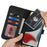 For iPhone 13 Pro Wallet Case Double Folded Edge Skin Touch PU Leather Flip Phone Cover - Black - 4