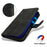 Wallet Case for iPhone 13 Pro Max / 12 Pro Max Double Folded Edge Skin Touch PU Leather Flip Phone Cover - Black - 5