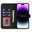 For iPhone 14 Pro Max Wallet Case Double Folded Edge Skin Touch PU Leather Flip Phone Cover - Black - 2
