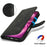 For iPhone 16 Wallet Case Double Folded Edge Skin Touch PU Leather Flip Phone Cover - Black - 5