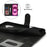 For iPhone 16 Wallet Case Double Folded Edge Skin Touch PU Leather Flip Phone Cover - Black - 6
