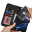 For iPhone 16 Pro Max Wallet Case Double Folded Edge Skin Touch PU Leather Flip Phone Cover - Black - 4