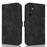 For Samsung Galaxy A15 5G Wallet Case Double Folded Edge Skin Touch PU Leather Flip Phone Cover - Black - 1