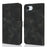 For iPhone 17e / 16e Wallet Case Double Folded Edge Skin Touch PU Leather Flip Phone Cover - Black - 1