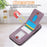 For iPhone 16 Case Card Holder Kickstand Leather + TPU Phone Cover with Shoulder Strap - Purple - 6