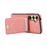 For Samsung Galaxy A36 5G Case Card Holder Kickstand Leather + TPU Phone Cover with Shoulder Strap - Pink - 5