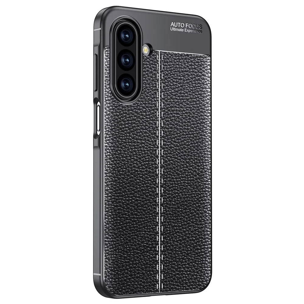 For Samsung Galaxy A18 5G / A18 4G / A17 5G / A17 4G Case Litchi Texture TPU Flexible Phone Cover, Black - 2