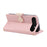 For iPhone Air Case Zipper Wallet Leather Phone Cover with Wrist Strap - Pink - 5