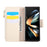 For Samsung Galaxy Z Fold7 5G Case Zipper Wallet Leather Phone Cover with Wrist Strap - Beige - 3