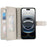 For iPhone 17 Case Zipper Wallet Color Splicing Leather Flip Phone Cover with Straps - Lake Blue - 2