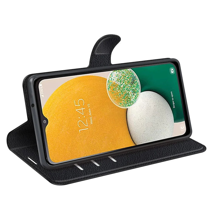 Stand Case for Samsung Galaxy A14 5G / 4G Wallet Case Scratch-resistant PU Leather Folio Flip Phone Cover - Black - 3