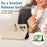For iPhone 16 Case Multi Card Slots Zipper Leather Phone Cover with Wrist Strap - Beige - 6