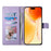 For iPhone 17 Case Rhombus Stitching Wallet Stand Leather Phone Cover with Long  /  Short Strap - Purple - 2