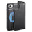 CASENEO For iPhone 17e / 16e Magnetic Case  RFID Blocking Wallet Detachable Leather Phone Cover with Wristband - Black - 6