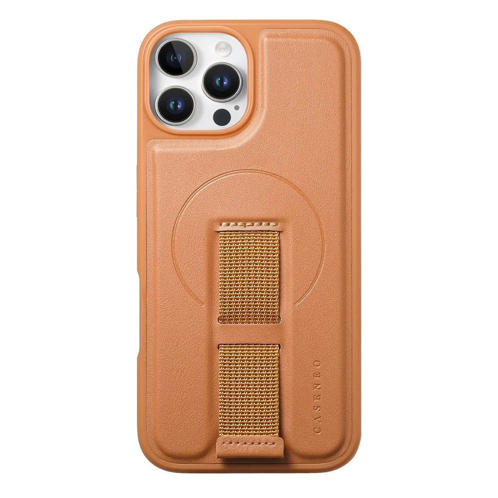 CASENEO For iPhone 12 6.1 inch / iPhone 12 Pro 6.1 inch Magnetic Case  Wristband PU Leather + PC Shockproof Phone Cover - Brown - 3