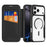 DUX DUCIS For iPhone 17 Pro Max Leather Case  Skin X Pro Series Flip Cover Compatible with MagSafe - Black - 2