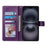 For iPhone Air Case Magnetic Snap Litchi Texture Leather Wallet Phone Cover with Wrist Strap - Purple - 2