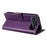 For iPhone Air Case Magnetic Snap Litchi Texture Leather Wallet Phone Cover with Wrist Strap - Purple - 3