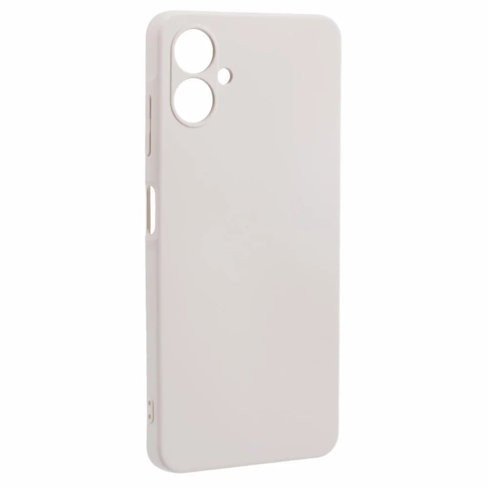 For Samsung Galaxy A08 5G / A08 4G / A07 4G Case TPU Back Soft Anti-Scratch Fiber Lining Phone Cover - White - 3