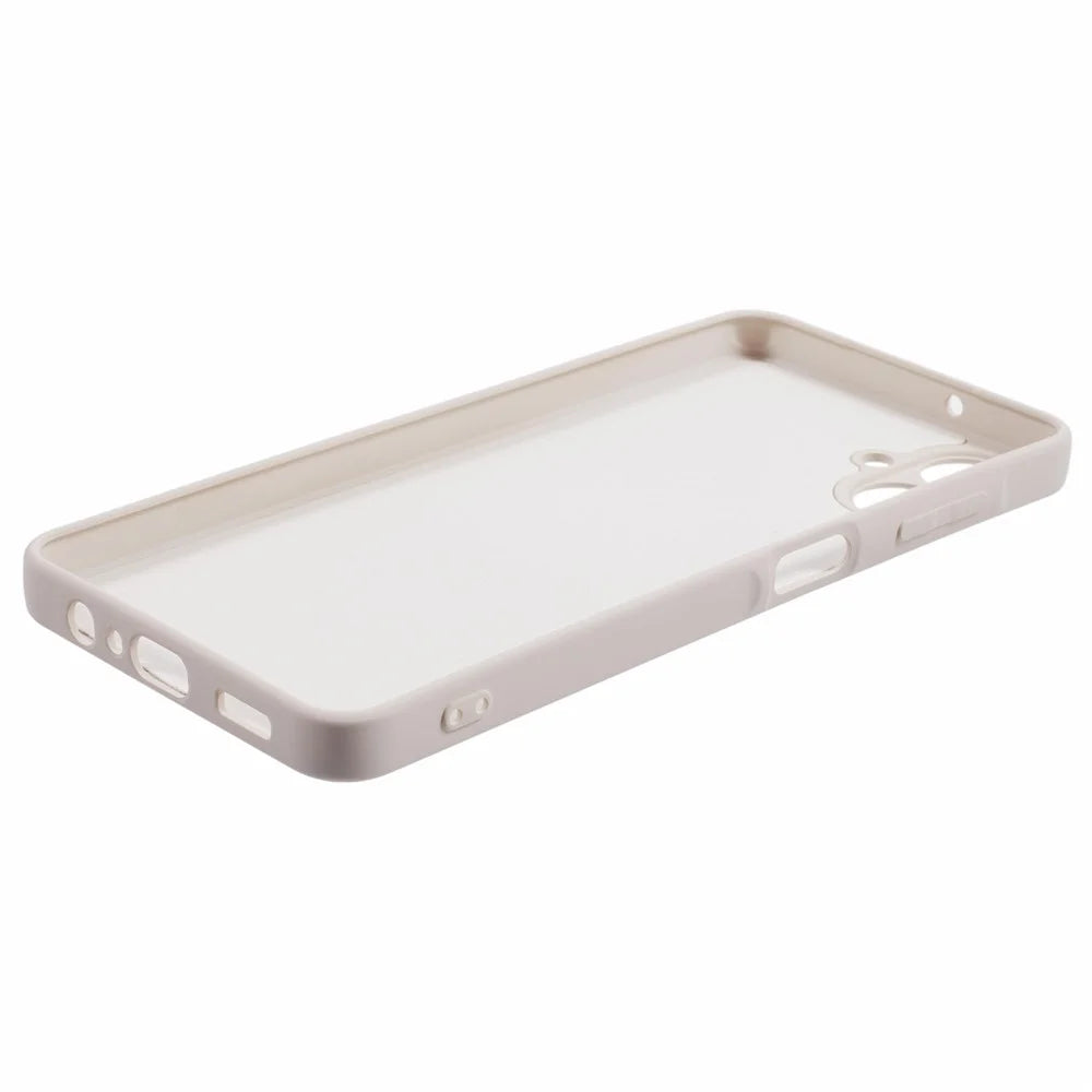 For Samsung Galaxy A08 5G / A08 4G / A07 4G Case TPU Back Soft Anti-Scratch Fiber Lining Phone Cover - White - 4