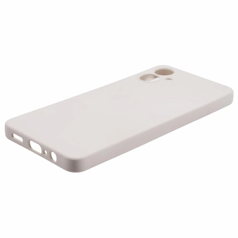 For Samsung Galaxy A08 5G / A08 4G / A07 4G Case TPU Back Soft Anti-Scratch Fiber Lining Phone Cover - White - 5