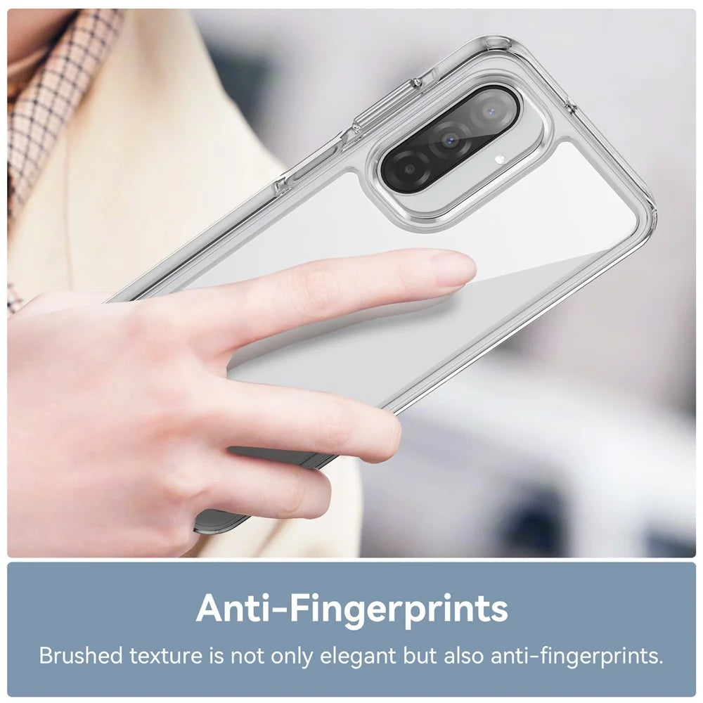 WANLONFENG For Samsung Galaxy A17 5G / A17 4G Case  MF Series TPU Acrylic Clear Phone Cover with Tempered Glass Film - Transparent - 6