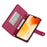 For iPhone 17 Case Zipper Pocket Wallet Leather Phone Cover with Straps - Red - 3
