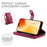 For iPhone 17 Case Zipper Pocket Wallet Leather Phone Cover with Straps - Red - 4