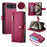 For iPhone Air Case Zipper Pocket Wallet Leather Phone Cover with Straps - Red - 1