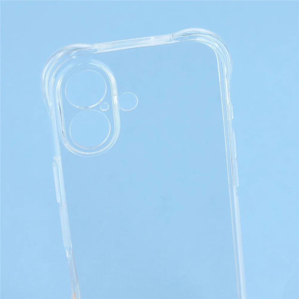 For iPhone 17 Case 2.0mm TPU Clear Phone Cover with Tempered Glass Screen Protector - 7