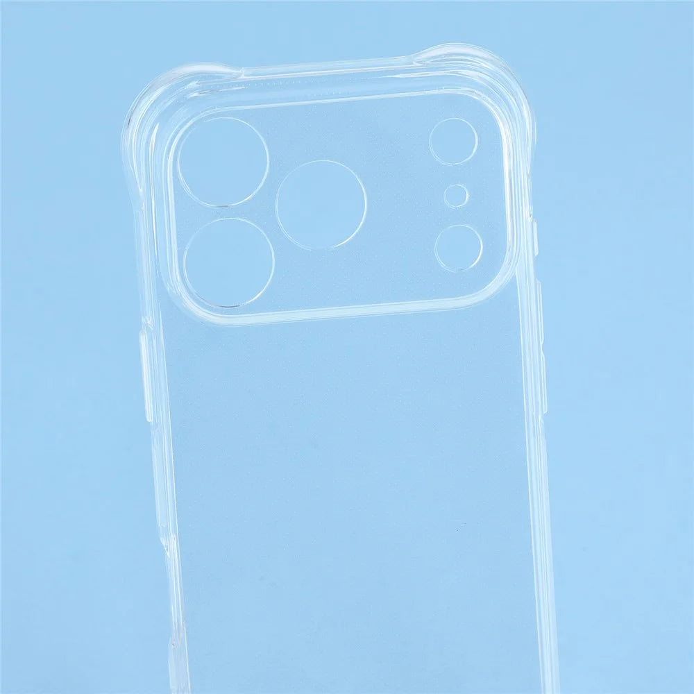 For iPhone 17 Pro Case 2.0mm TPU Clear Phone Cover with Tempered Glass Screen Protector - 7