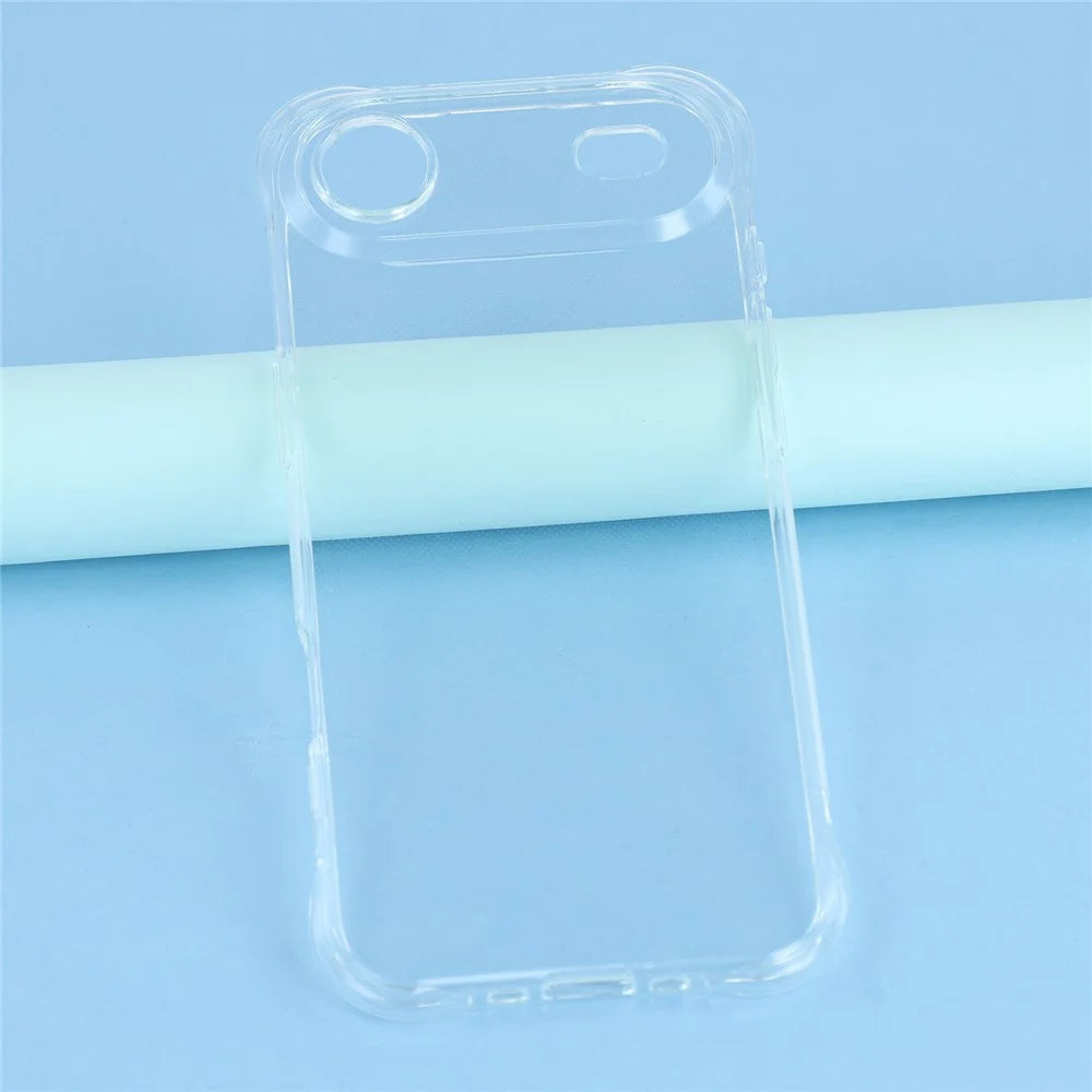 For iPhone Air Case 2.0mm TPU Clear Phone Cover with Tempered Glass Screen Protector - 5