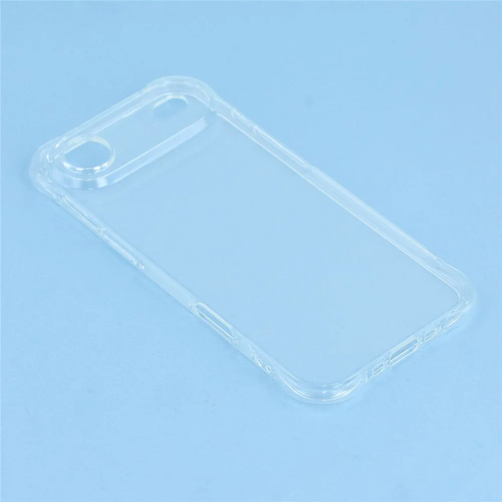 For iPhone Air Case 2.0mm TPU Clear Phone Cover with Tempered Glass Screen Protector - 6