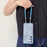 For Samsung Galaxy S24 Ultra Case Card Holder Mirror Snake Texture PU + PC Back Cover with Lanyard - Light Pink - 3