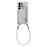 For Samsung Galaxy S25 Ultra Case Zipper Card Holder Mirror Snake Texture PU + PC Back Cover with Lanyard - White - 1