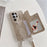 For Samsung Galaxy S25 Ultra Case Zipper Card Holder Mirror Snake Texture PU + PC Back Cover with Lanyard - White - 6