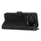 DIERFENG DF-03 For iPhone 18 Pro / 17 Pro Case Lines Imprint Wallet Leather Phone Cover with Wrist Strap - Black - 2